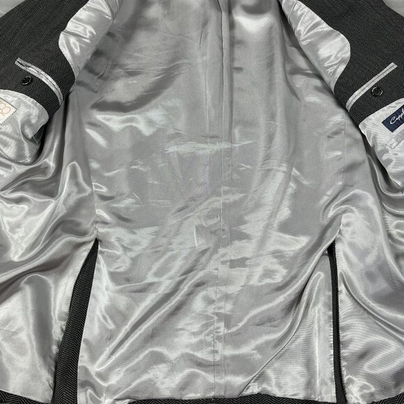 Coppley Blazer Mens 41R Wool Herringbone Sport Coat Jacket Made in Canada Union - Picture 7 of 14